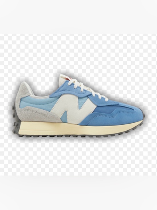 New Balance Shoes - New Balance 327 Blue Casual Retro Runner Sneakers - White Accent